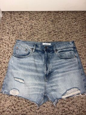 PacSun Light Blue Washed Distressed Denim Shorts